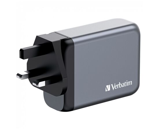 Зарядний пристрій Verbatim GaN 100 W 4 ports (2xUSB-C-100 W,USB-C 65 W /USB-A -3.0) (32202), зображення 4 Зарядний пристрій Verbatim GaN 100 W 4 ports (2xUSB-C-100 W,USB-C 65 W /USB-A -3.0) (32202), зображення 4