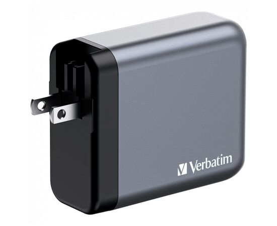 Зарядний пристрій Verbatim GaN 140 W 4 ports (2xUSB-C-140 W,USB-C 20 W /USB-A -3.0) (32203), зображення 3 Зарядний пристрій Verbatim GaN 140 W 4 ports (2xUSB-C-140 W,USB-C 20 W /USB-A -3.0) (32203), зображення 3