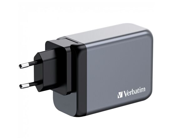 Зарядний пристрій Verbatim GaN 200 W 4 ports (2xUSB-C-100 W,USB-C-65 W /USB-A -3.0) (32204), зображення 2 Зарядний пристрій Verbatim GaN 200 W 4 ports (2xUSB-C-100 W,USB-C-65 W /USB-A -3.0) (32204), зображення 2