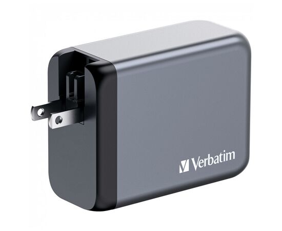 Зарядний пристрій Verbatim GaN 200 W 4 ports (2xUSB-C-100 W,USB-C-65 W /USB-A -3.0) (32204), зображення 3 Зарядний пристрій Verbatim GaN 200 W 4 ports (2xUSB-C-100 W,USB-C-65 W /USB-A -3.0) (32204), зображення 3