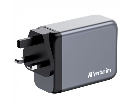 Зарядний пристрій Verbatim GaN 200 W 4 ports (2xUSB-C-100 W,USB-C-65 W /USB-A -3.0) (32204), зображення 4 Зарядний пристрій Verbatim GaN 200 W 4 ports (2xUSB-C-100 W,USB-C-65 W /USB-A -3.0) (32204), зображення 4