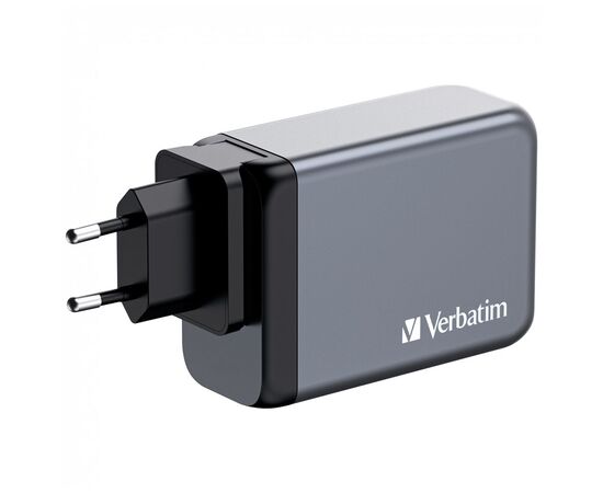 Зарядний пристрій Verbatim GaN 240 W 4 ports (USB-C-140 W,USB-C-100 W,USB-C-65 W /USB-A -3.0) (32205), зображення 2 Зарядний пристрій Verbatim GaN 240 W 4 ports (USB-C-140 W,USB-C-100 W,USB-C-65 W /USB-A -3.0) (32205), зображення 2