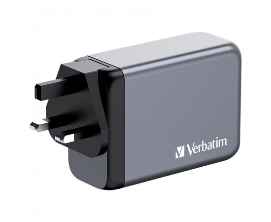 Зарядний пристрій Verbatim GaN 240 W 4 ports (USB-C-140 W,USB-C-100 W,USB-C-65 W /USB-A -3.0) (32205), зображення 3 Зарядний пристрій Verbatim GaN 240 W 4 ports (USB-C-140 W,USB-C-100 W,USB-C-65 W /USB-A -3.0) (32205), зображення 3