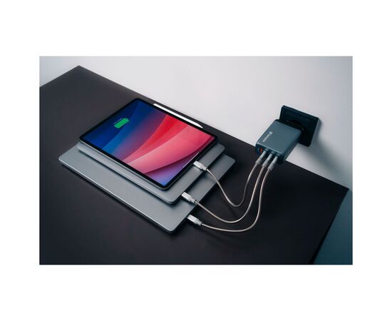 Зарядний пристрій Verbatim GaN 240 W 4 ports (USB-C-140 W,USB-C-100 W,USB-C-65 W /USB-A -3.0) (32205), зображення 6 Зарядний пристрій Verbatim GaN 240 W 4 ports (USB-C-140 W,USB-C-100 W,USB-C-65 W /USB-A -3.0) (32205), зображення 6
