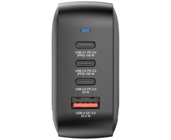 Зарядний пристрій Verbatim MiniGaN 100 W 4 ports (3xUSB-C/1xUSB-A) (32231), зображення 3 Зарядний пристрій Verbatim MiniGaN 100 W 4 ports (3xUSB-C/1xUSB-A) (32231), зображення 3