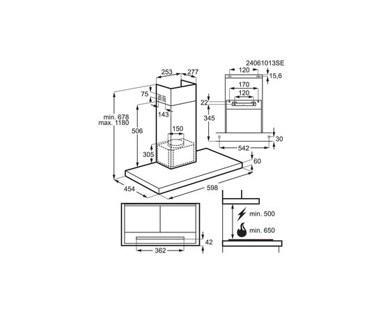 Витяжка кухонна Electrolux LFT826X, зображення 8 Витяжка кухонна Electrolux LFT826X, зображення 8