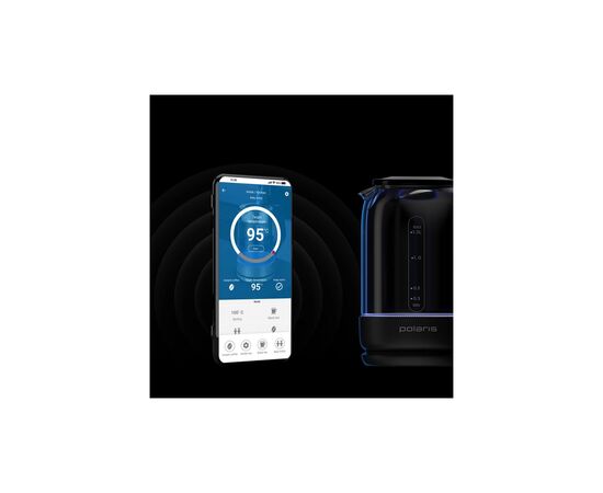Электрочайник Polaris PWK 17107CGLD WIFI IQ Home Чорний, изображение 11 Электрочайник Polaris PWK 17107CGLD WIFI IQ Home Чорний, изображение 11