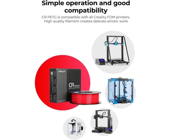Пластик для 3D-принтера Creality PETG 1.75мм, gray, 2x1кг (3301030083), изображение 4 Пластик для 3D-принтера Creality PETG 1.75мм, gray, 2x1кг (3301030083), изображение 4