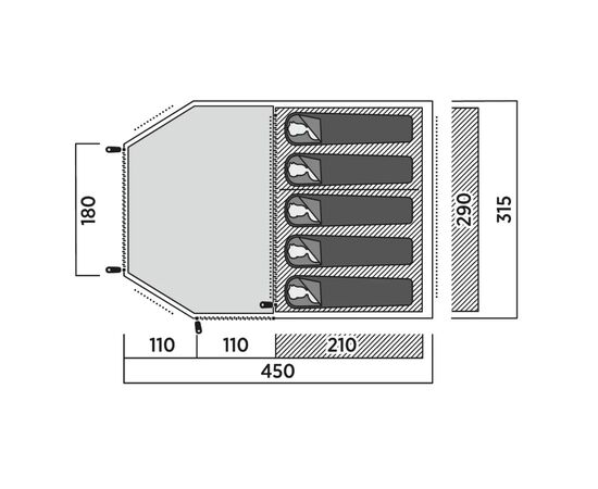 Палатка Easy Camp Hidra 5 (120491) (931553), изображение 7 Палатка Easy Camp Hidra 5 (120491) (931553), изображение 7