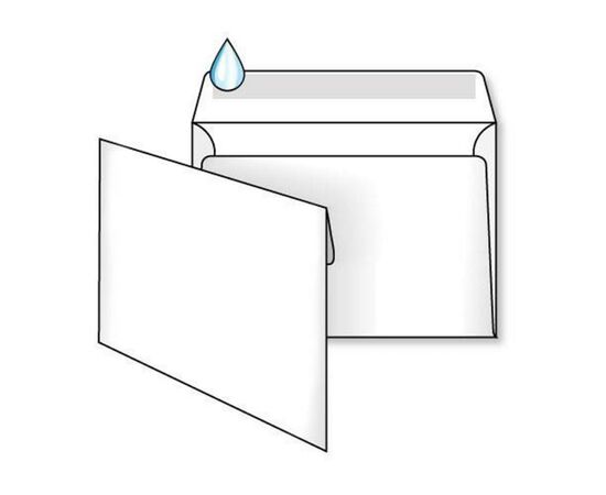 Конверт Куверт С6 (114х162мм) white, Gummed (1012)