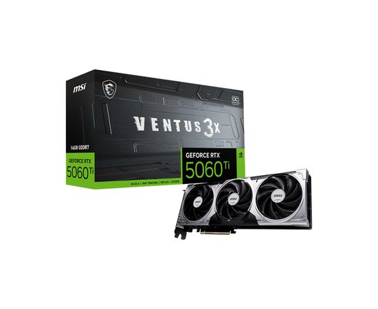 Видеокарта MSI GeForce RTX5060Ti 16Gb VENTUS 3X OC (RTX 5060 Ti 16G VENTUS 3X OC), изображение 5 Видеокарта MSI GeForce RTX5060Ti 16Gb VENTUS 3X OC (RTX 5060 Ti 16G VENTUS 3X OC), изображение 5