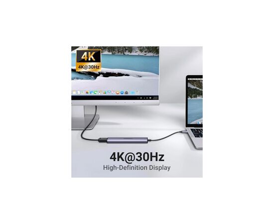Порт-реплікатор Ugreen CM478 USB Type-C HDMI, USB/3.0, Type-C for charging PD/100W (15495), зображення 6 Порт-реплікатор Ugreen CM478 USB Type-C HDMI, USB/3.0, Type-C for charging PD/100W (15495), зображення 6