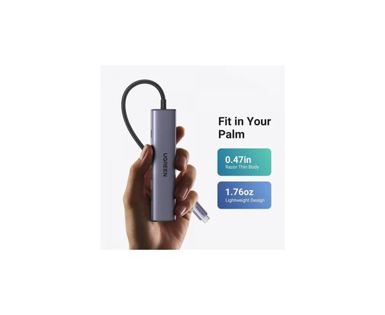 Порт-реплікатор Ugreen CM478 USB Type-C HDMI, USB/3.0, Type-C for charging PD/100W (15495), зображення 8 Порт-реплікатор Ugreen CM478 USB Type-C HDMI, USB/3.0, Type-C for charging PD/100W (15495), зображення 8