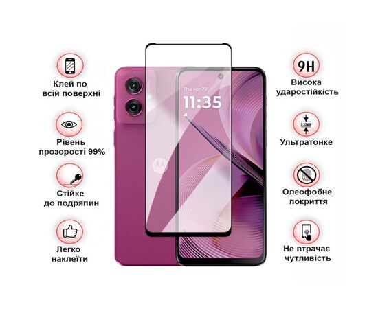 Стекло защитное BeCover Motorola Moto G05 Black (713413), изображение 3