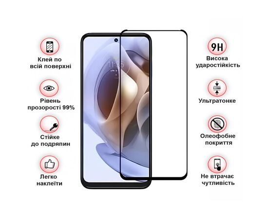 Стекло защитное BeCover Motorola Moto G15 Black (713414), изображение 3 Стекло защитное BeCover Motorola Moto G15 Black (713414), изображение 3