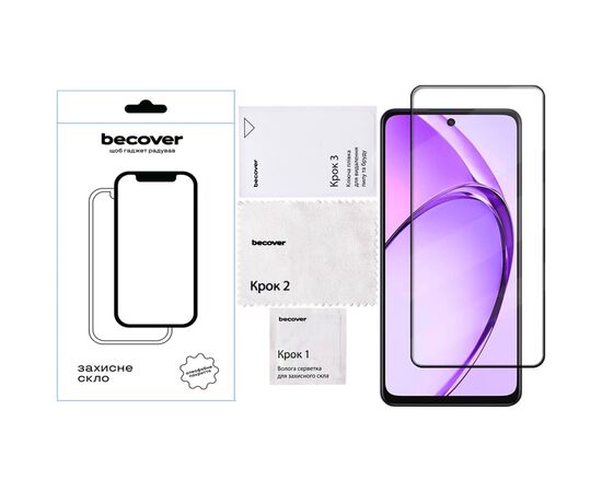 Стекло защитное BeCover Oppo Reno13 F 5G Black (713420), изображение 4