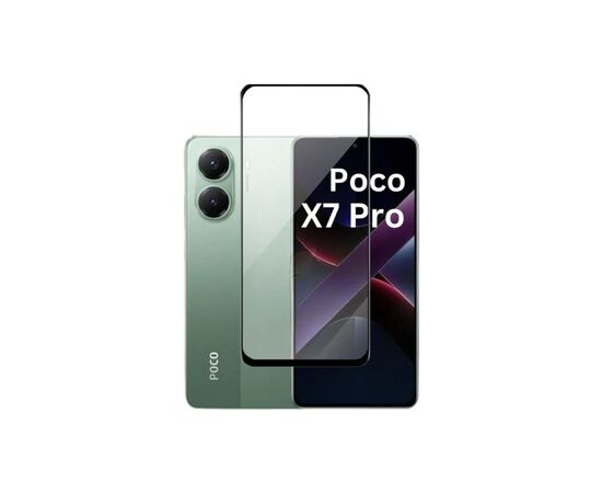 Стекло защитное BeCover Poco X7 Pro Black (713415), изображение 2 Стекло защитное BeCover Poco X7 Pro Black (713415), изображение 2
