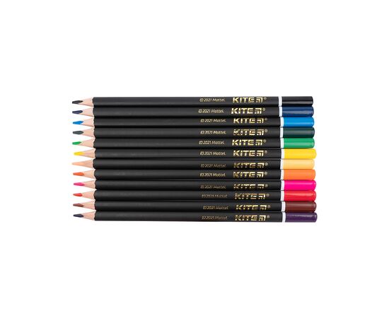 Олівці кольорові Kite Hot Wheels тригранні 12 шт (HW21-058), зображення 4 Олівці кольорові Kite Hot Wheels тригранні 12 шт (HW21-058), зображення 4