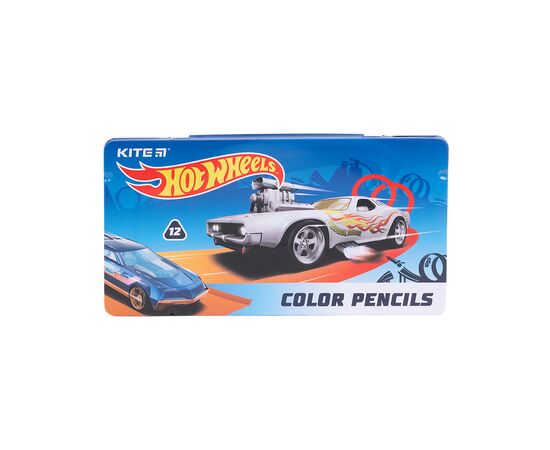 Олівці кольорові Kite Hot Wheels тригранні 12 шт (HW21-058)