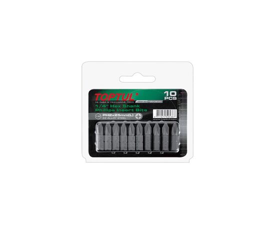 Набор бит Toptul 1/4" L25мм PH2 10шт. (FSBA0802G)