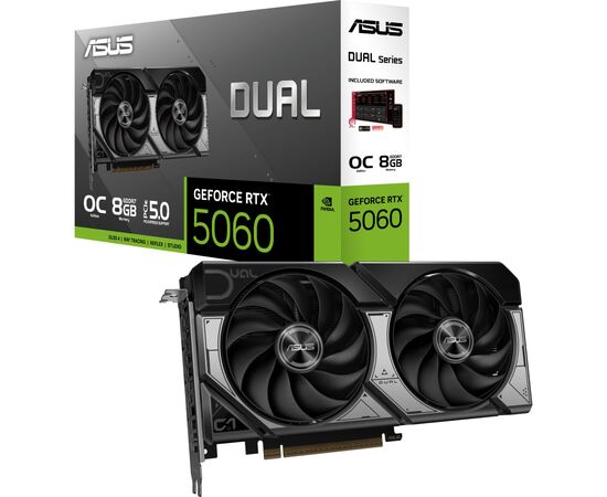 Видеокарта ASUS GeForce RTX5060 8Gb DUAL OC (DUAL-RTX5060-O8G), изображение 8 Видеокарта ASUS GeForce RTX5060 8Gb DUAL OC (DUAL-RTX5060-O8G), изображение 8