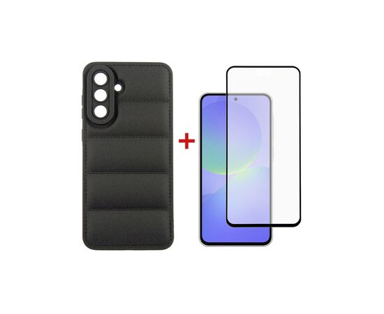 Чохол до мобільного телефона Dengos Kit Samsung Galaxy A36 5G Soft + glass (Black) (DG-KM-140)
