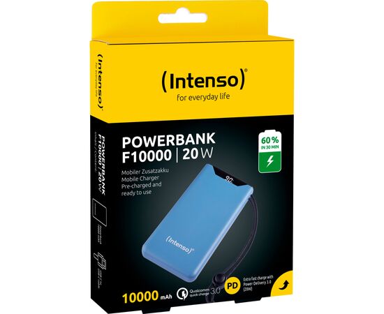Батарея универсальная Intenso F10000 10000mAh QC/3.0 blue (7332035), изображение 5 Батарея универсальная Intenso F10000 10000mAh QC/3.0 blue (7332035), изображение 5