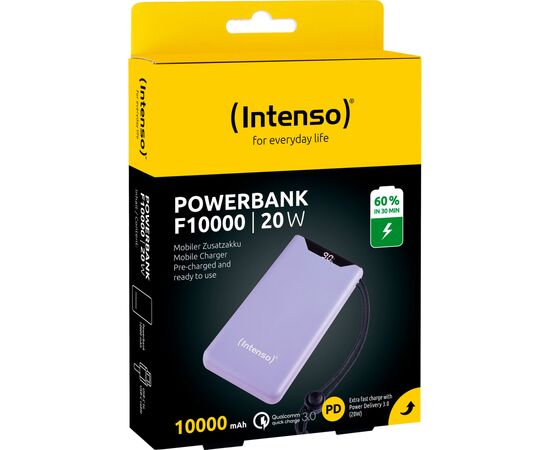 Батарея универсальная Intenso F10000 10000mAh QC3.0 purple (7332033), изображение 5 Батарея универсальная Intenso F10000 10000mAh QC3.0 purple (7332033), изображение 5