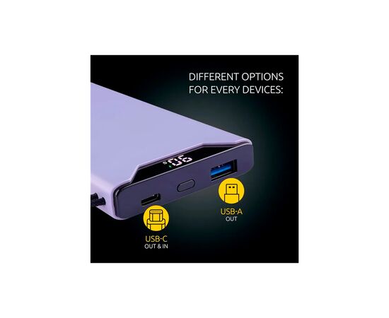 Батарея универсальная Intenso F10000 10000mAh QC3.0 purple (7332033), изображение 7 Батарея универсальная Intenso F10000 10000mAh QC3.0 purple (7332033), изображение 7