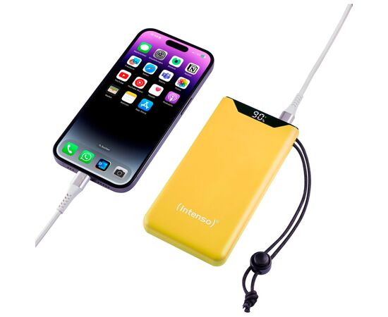 Батарея универсальная Intenso F10000 10000mAh QC/3.0 yellow (7332039), изображение 4 Батарея универсальная Intenso F10000 10000mAh QC/3.0 yellow (7332039), изображение 4