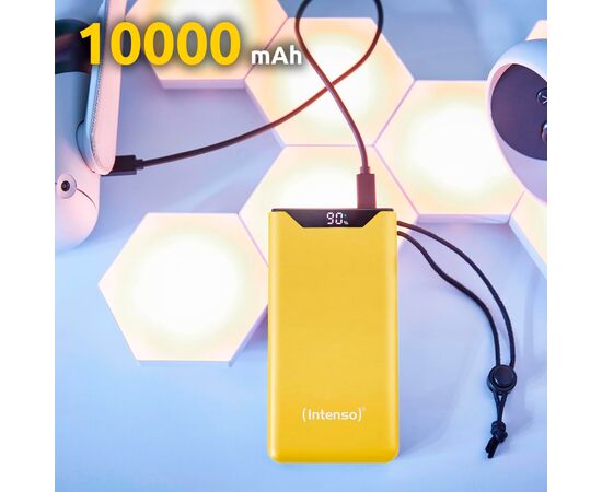 Батарея универсальная Intenso F10000 10000mAh QC/3.0 yellow (7332039), изображение 6 Батарея универсальная Intenso F10000 10000mAh QC/3.0 yellow (7332039), изображение 6
