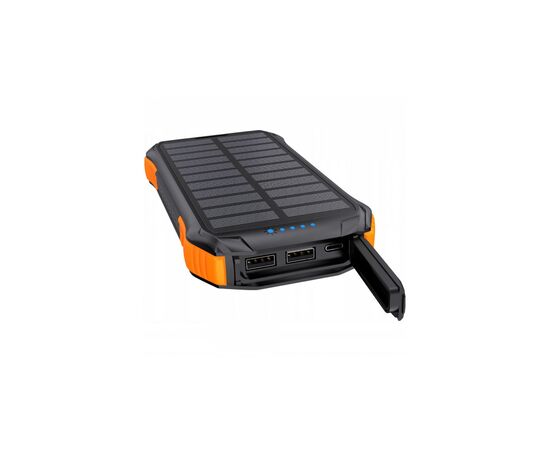 Батарея универсальная Choetech 10000mAh 10W 2USB-A+USB-C,solar panel Black-Orange (B658-OR), изображение 2 Батарея универсальная Choetech 10000mAh 10W 2USB-A+USB-C,solar panel Black-Orange (B658-OR), изображение 2
