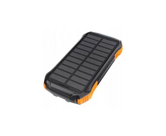 Батарея універсальна Choetech 10000mAh 10W 2USB-A+USB-C,solar panel Black-Orange (B658-OR)