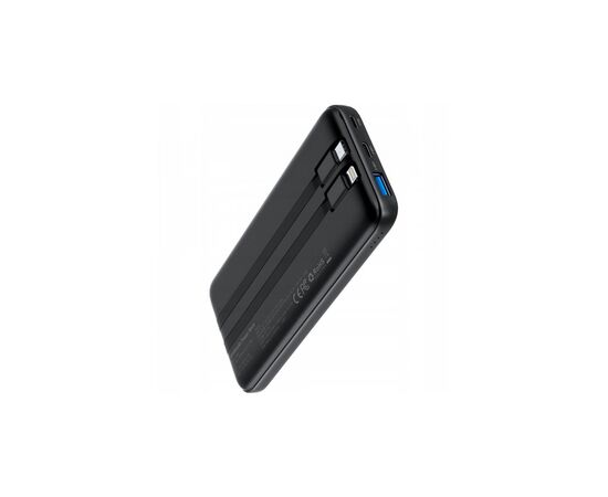 Батарея универсальная Choetech 10000mAh 22,5W, MicroUSB, USB-A, USB-C, build-in USB-C/Lightning cable (B654-BK), изображение 2 Батарея универсальная Choetech 10000mAh 22,5W, MicroUSB, USB-A, USB-C, build-in USB-C/Lightning cable (B654-BK), изображение 2