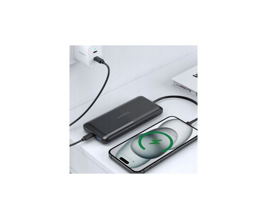 Батарея универсальная Choetech 10000mAh 22,5W, MicroUSB, USB-A, USB-C, build-in USB-C/Lightning cable (B654-BK), изображение 4 Батарея универсальная Choetech 10000mAh 22,5W, MicroUSB, USB-A, USB-C, build-in USB-C/Lightning cable (B654-BK), изображение 4