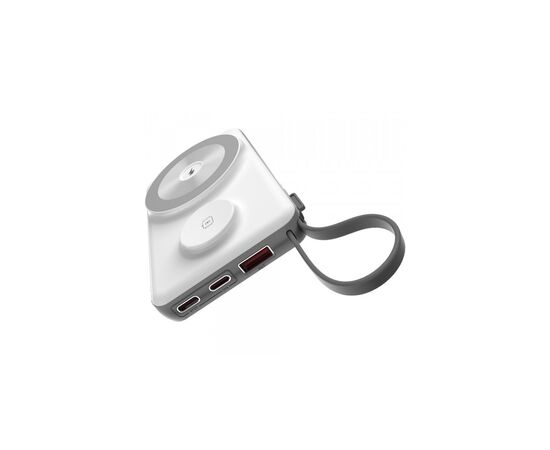 Батарея универсальная Choetech Magnetic Wireless 10000mAh 15W, PD, QC/3.0, 3in1charg. with build-in cable (B695-GW), изображение 2 Батарея универсальная Choetech Magnetic Wireless 10000mAh 15W, PD, QC/3.0, 3in1charg. with build-in cable (B695-GW), изображение 2