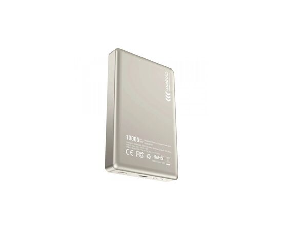 Батарея универсальная Choetech Magnetic Wireless 10000mAh 20W, PD, Qi-15W, USB-C In/Out Ultra-thin, Beige (B739-CCCWH), изображение 2 Батарея универсальная Choetech Magnetic Wireless 10000mAh 20W, PD, Qi-15W, USB-C In/Out Ultra-thin, Beige (B739-CCCWH), изображение 2