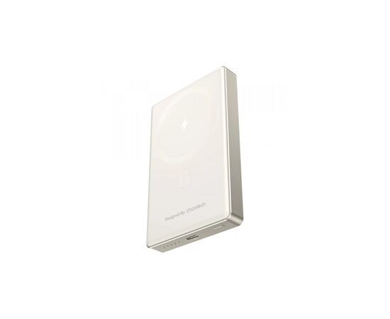 Батарея универсальная Choetech Magnetic Wireless 10000mAh 20W, PD, Qi-15W, USB-C In/Out Ultra-thin, Beige (B739-CCCWH)