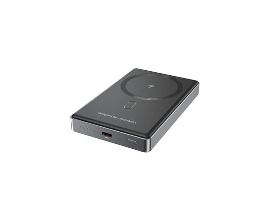 Батарея универсальная Choetech Magnetic Wireless 10000mAh 20W, PD, Qi-15W, USB-C In/Out, Ultra-thin, Black (B739-CCBK), изображение 3 Батарея универсальная Choetech Magnetic Wireless 10000mAh 20W, PD, Qi-15W, USB-C In/Out, Ultra-thin, Black (B739-CCBK), изображение 3