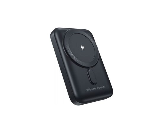 Батарея универсальная Choetech Magnetic Wireless 10000mAh 20W, PD, Qi-15W, USB-C In/Out, with holder, Black (B743-CCBK), изображение 2 Батарея универсальная Choetech Magnetic Wireless 10000mAh 20W, PD, Qi-15W, USB-C In/Out, with holder, Black (B743-CCBK), изображение 2