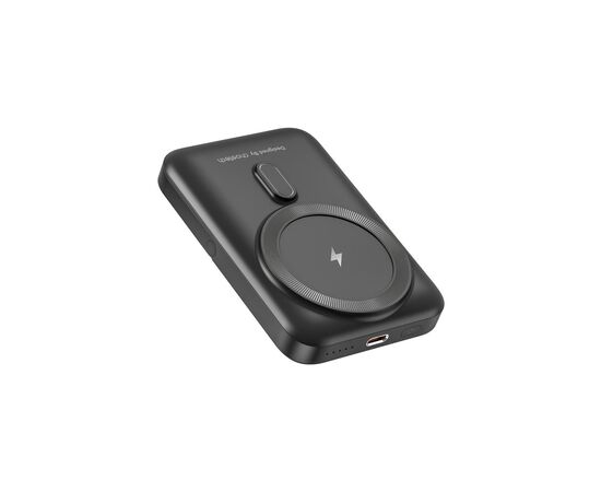 Батарея универсальная Choetech Magnetic Wireless 10000mAh 20W, PD, Qi-15W, USB-C In/Out, with holder, Black (B743-CCBK), изображение 3 Батарея универсальная Choetech Magnetic Wireless 10000mAh 20W, PD, Qi-15W, USB-C In/Out, with holder, Black (B743-CCBK), изображение 3