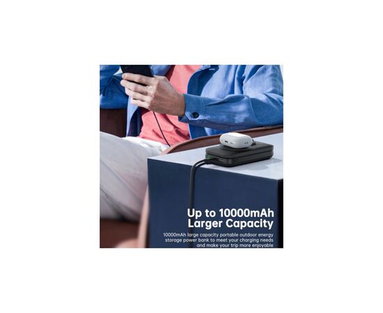 Батарея универсальная Choetech Magnetic Wireless 10000mAh 20W, PD, Qi-2 15W, USB-C, Lightning, Apple Watch charger (B750-CCBK), изображение 2 Батарея универсальная Choetech Magnetic Wireless 10000mAh 20W, PD, Qi-2 15W, USB-C, Lightning, Apple Watch charger (B750-CCBK), изображение 2