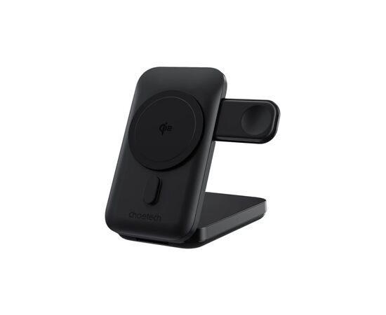 Батарея универсальная Choetech Magnetic Wireless 10000mAh 20W, PD, Qi-2 15W, USB-C, Lightning, Apple Watch charger (B750-CCBK)