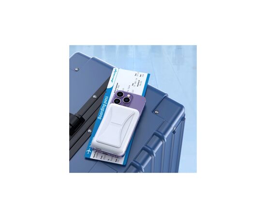 Батарея универсальная Choetech Magnetic Wireless 10000mAh 20W, PD,QC/3.0, USB-A, USB-C, White (B663-ACWH), изображение 5 Батарея универсальная Choetech Magnetic Wireless 10000mAh 20W, PD,QC/3.0, USB-A, USB-C, White (B663-ACWH), изображение 5