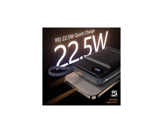 Батарея универсальная Choetech Magnetic Wireless 20000mAh 22.5W, PD, QC/3.0, Apple Watch charger, Black (B696-BK), изображение 4 Батарея универсальная Choetech Magnetic Wireless 20000mAh 22.5W, PD, QC/3.0, Apple Watch charger, Black (B696-BK), изображение 4