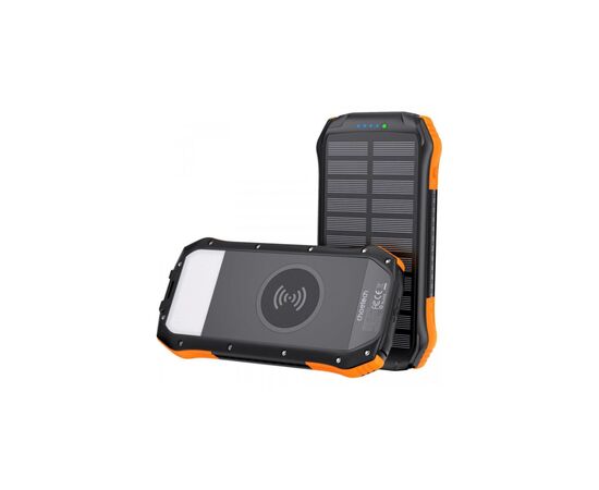 Батарея универсальная Choetech Wireless 20000mAh 20W, PD, QC/3.0, solar panel, Qi-5W, Black-Orange (B657-OR)