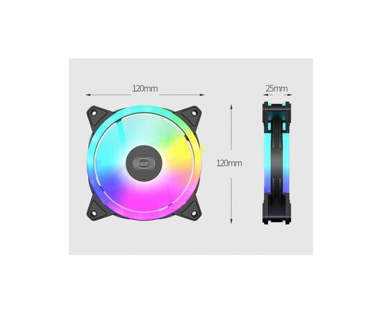 Кулер для корпуса PcCooler F3 T120 ARGB BK, изображение 6 Кулер для корпуса PcCooler F3 T120 ARGB BK, изображение 6