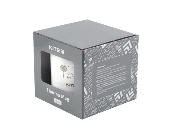 Термокружка Kite термочашка 260 мл белая (K21-324-01), изображение 2 Термокружка Kite термочашка 260 мл белая (K21-324-01), изображение 2