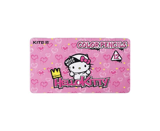 Олівці кольорові Kite Hello Kitty тригранні 12 шт (HK21-058)