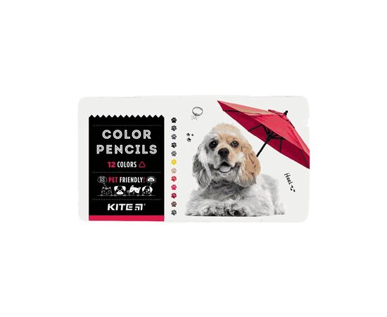Карандаши цветные Kite Dogs трехгранные 12 шт (K22-058-1)